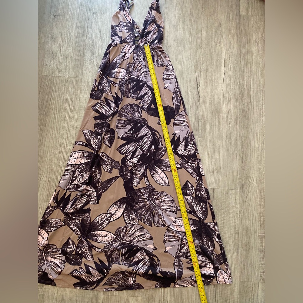 Maaji Strap Back Resort Maxi Dress Beach Bound Print Tropical Cruise - Size S - Picture 10 of 10